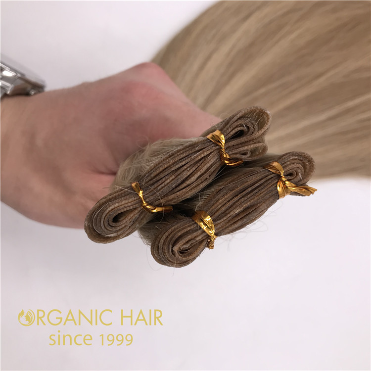 Wholesale human seamless genius weft hair extensions piano color X386